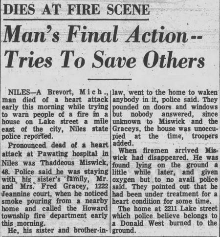 Miswicks Modern Motel - Thaddeus Miswick Obit Aug 4 1966 (newer photo)